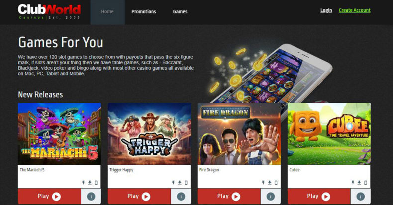 Club World Casinos Screenshot