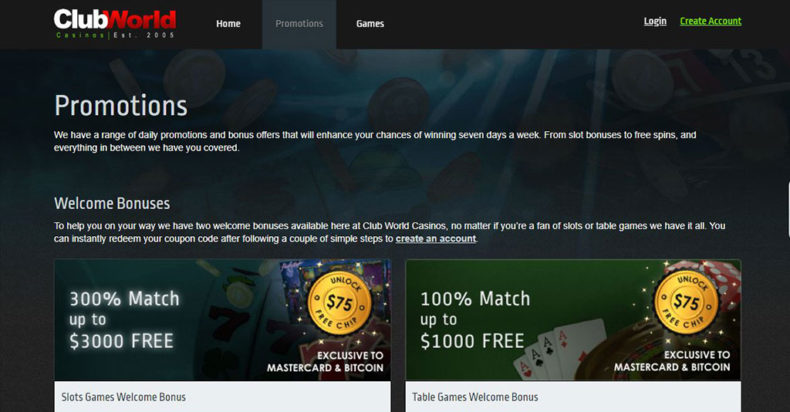 Club World Casinos Screenshot