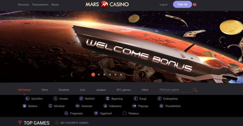 Mars Casino Screenshot