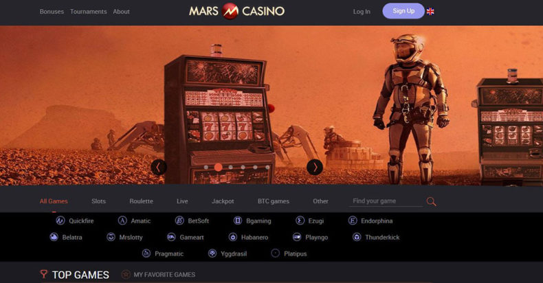 Mars Casino Screenshot