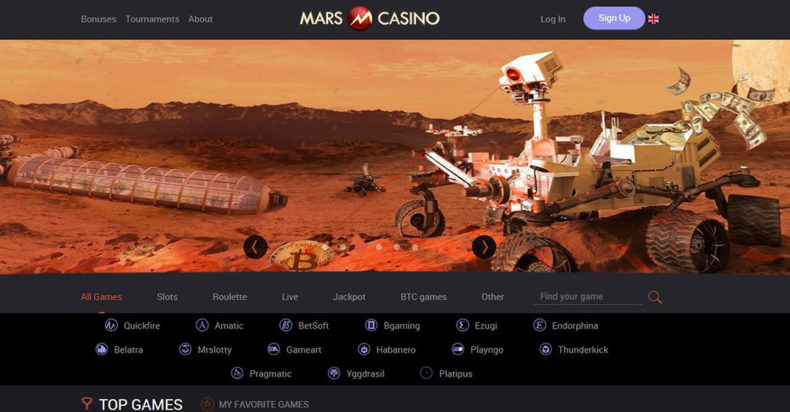Mars Casino Screenshot
