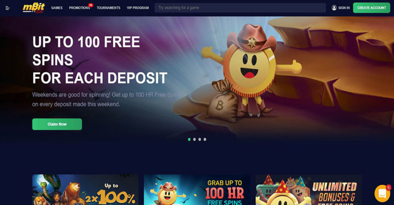 Mbit Casino Screenshot