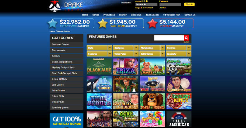 Drake Casino Screenshot
