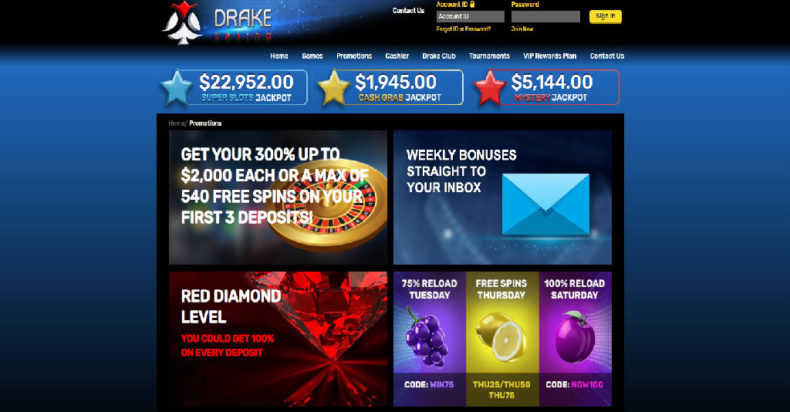 Drake Casino Screenshot