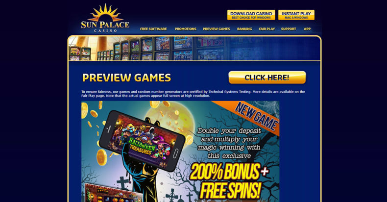 Sun Palace Casino Screenshot